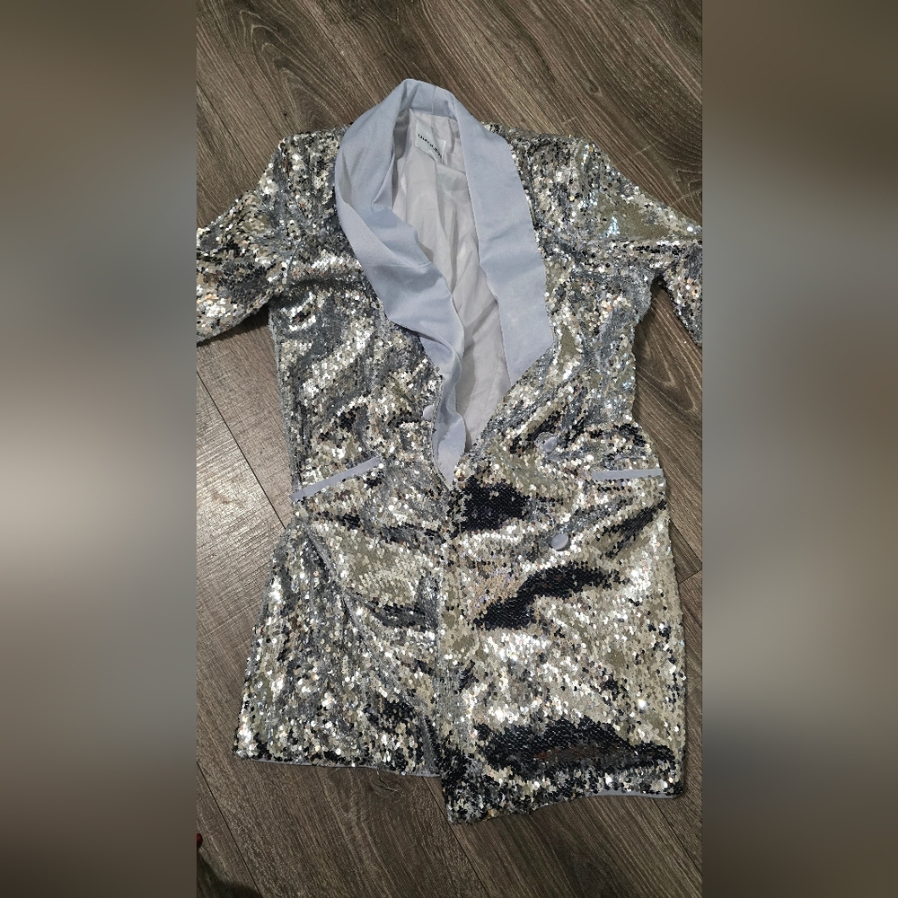 Silver Sequin Blazer / Large Taylor Swift The Man / NYE Blazer